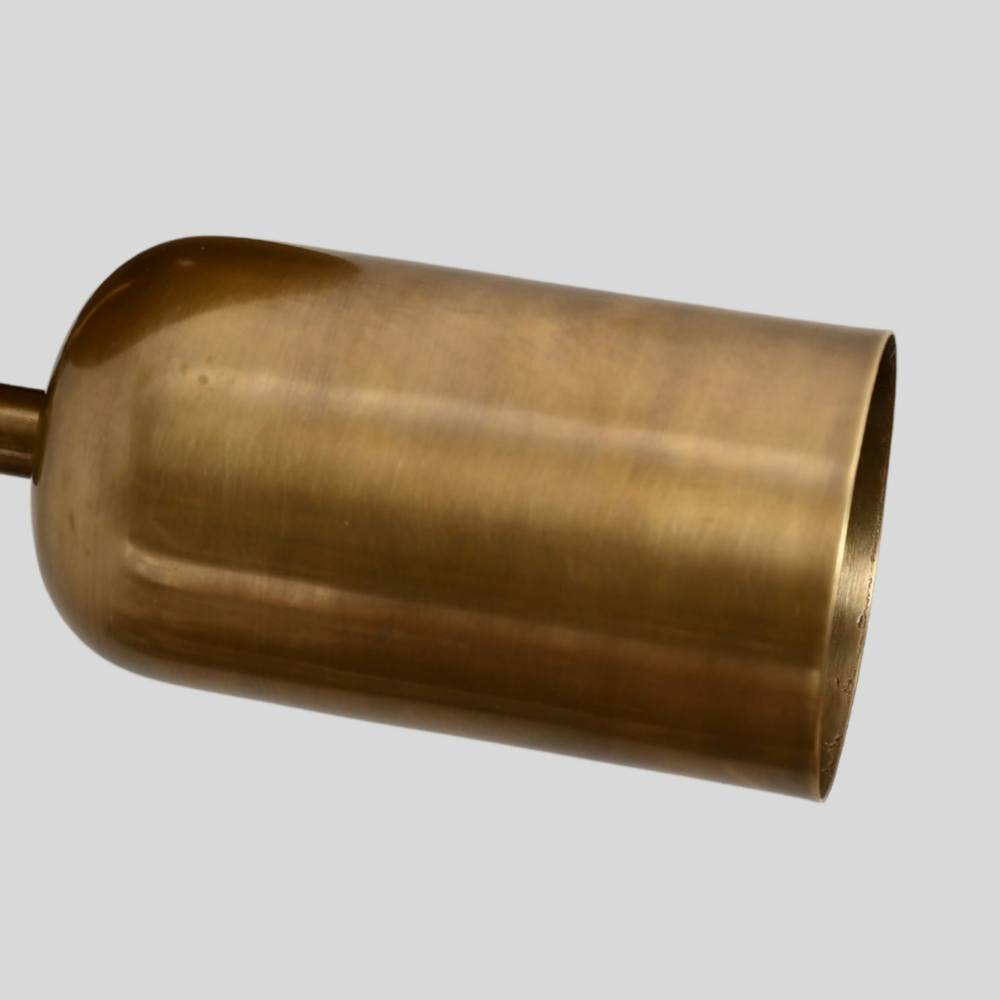 Brass Adjustable Rounded Cylinder Spot Light - Directional Minimalist Ceiling Light