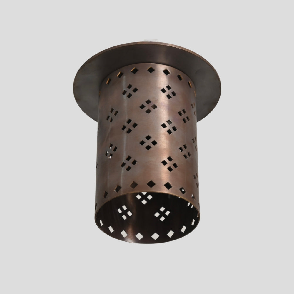 Brass Ceiling Perforated Spot Light - Flush Mount Light