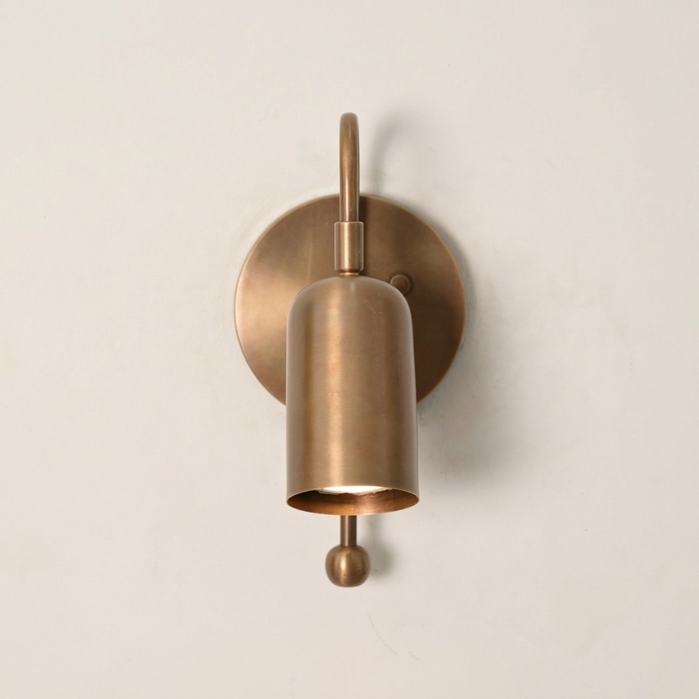 Adjustable Wall Sconce - Brass Gooseneck Wall Spotlight