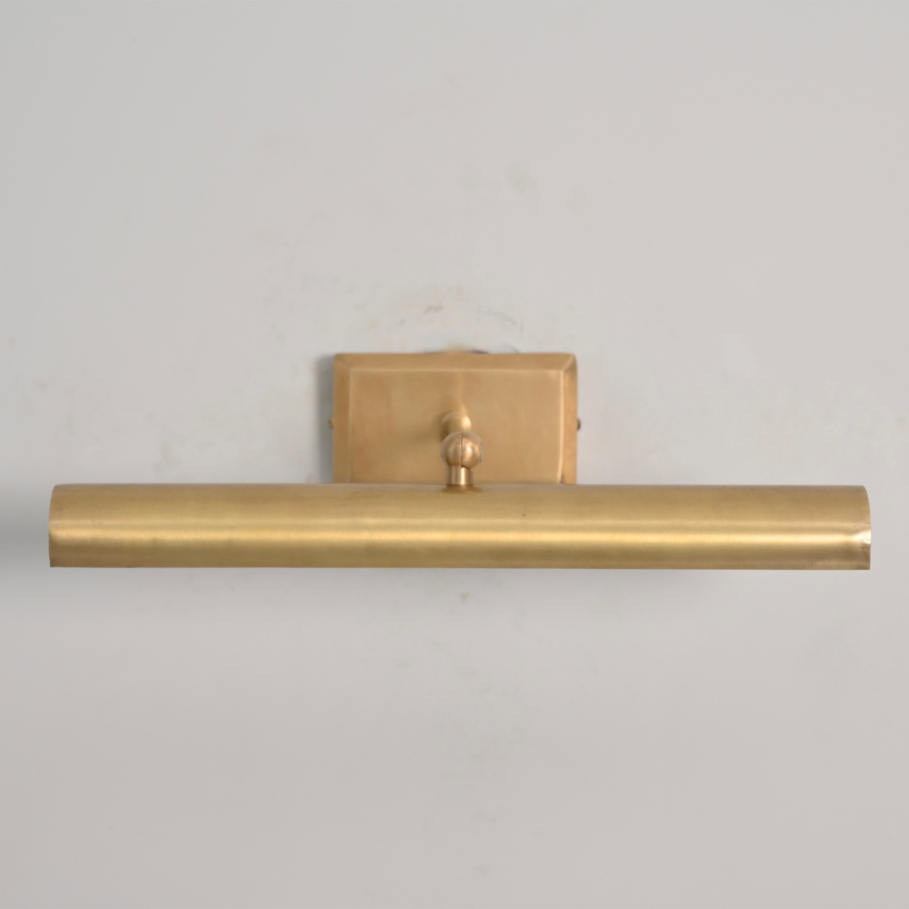 Half Round Shade & Pivoting Swing Arm - Brass Picture Light