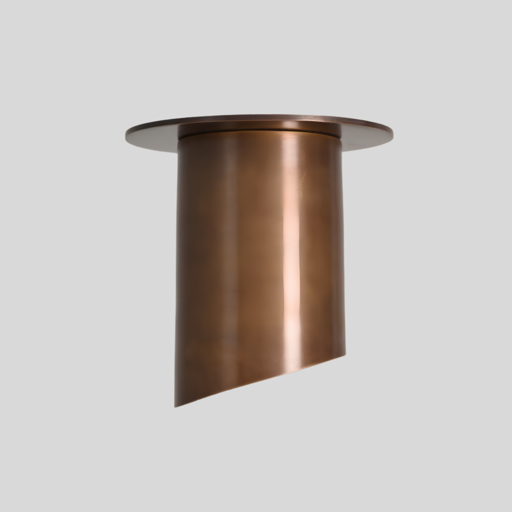 Brass Cut Cylinder Spot Light - Cylinder Flush Mount Ceiling Light