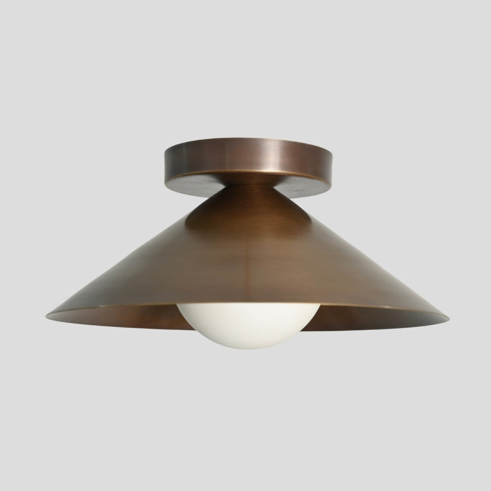Flush mount Ceiling Light Antique Brass Glass Globe Handmade Brass Lamp Mid Century Modern Chandelier Wall Sconce