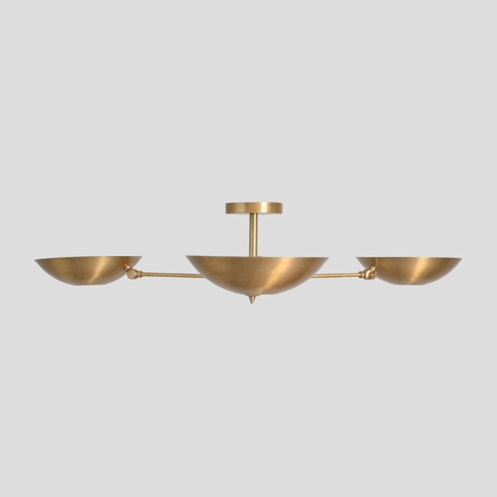 Three Arm Disc Semi Flush Mount