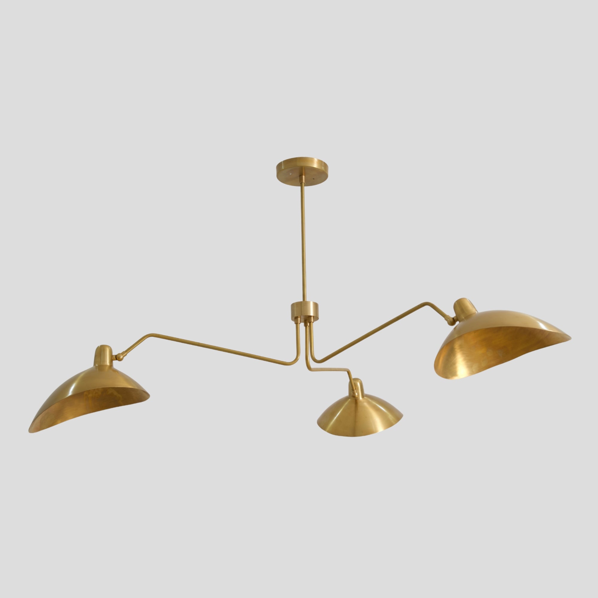 Ceiling Three Arm Light - 3 Light Curved