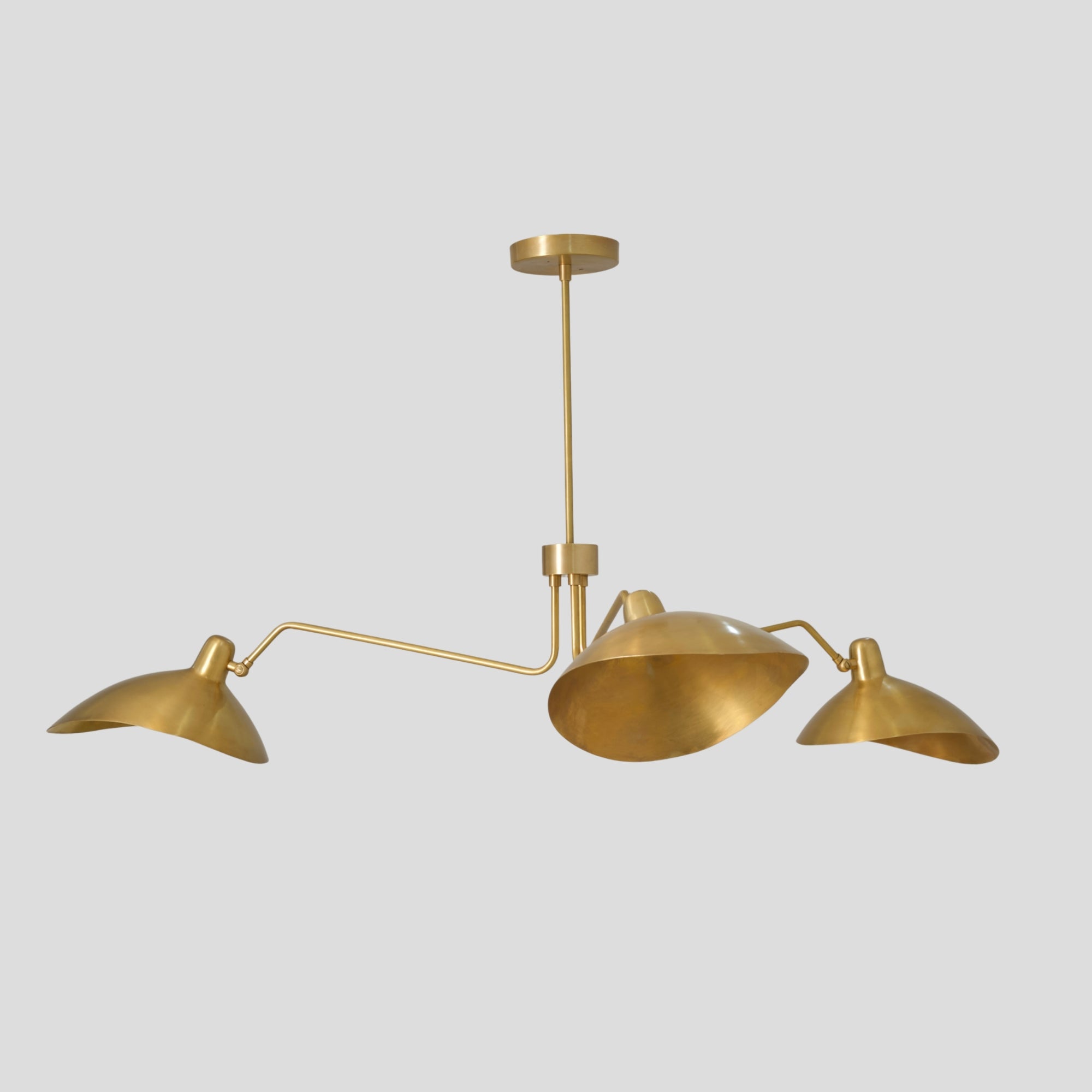 Ceiling Three Arm Light - 3 Light Curved