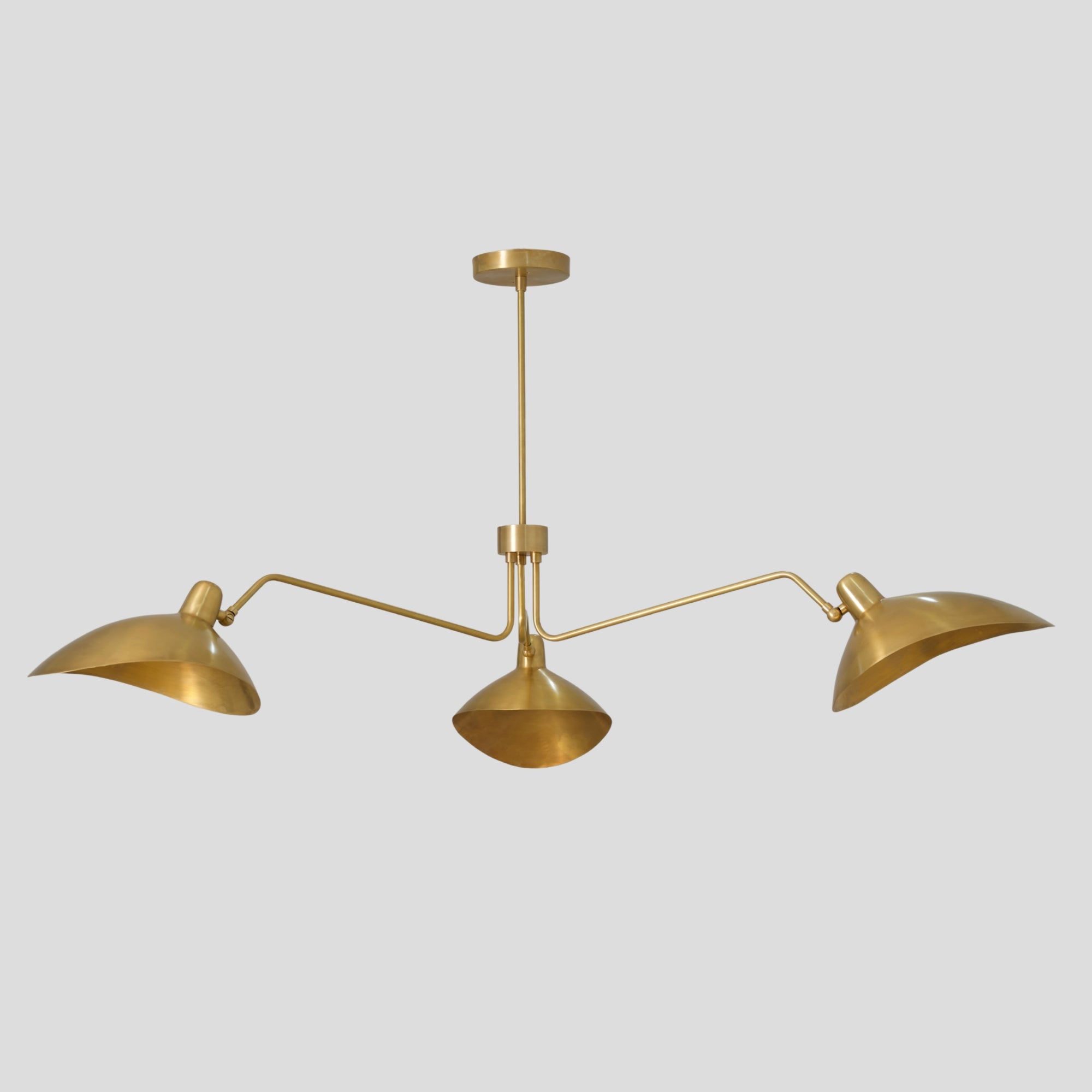 Ceiling Three Arm Light - 3 Light Curved