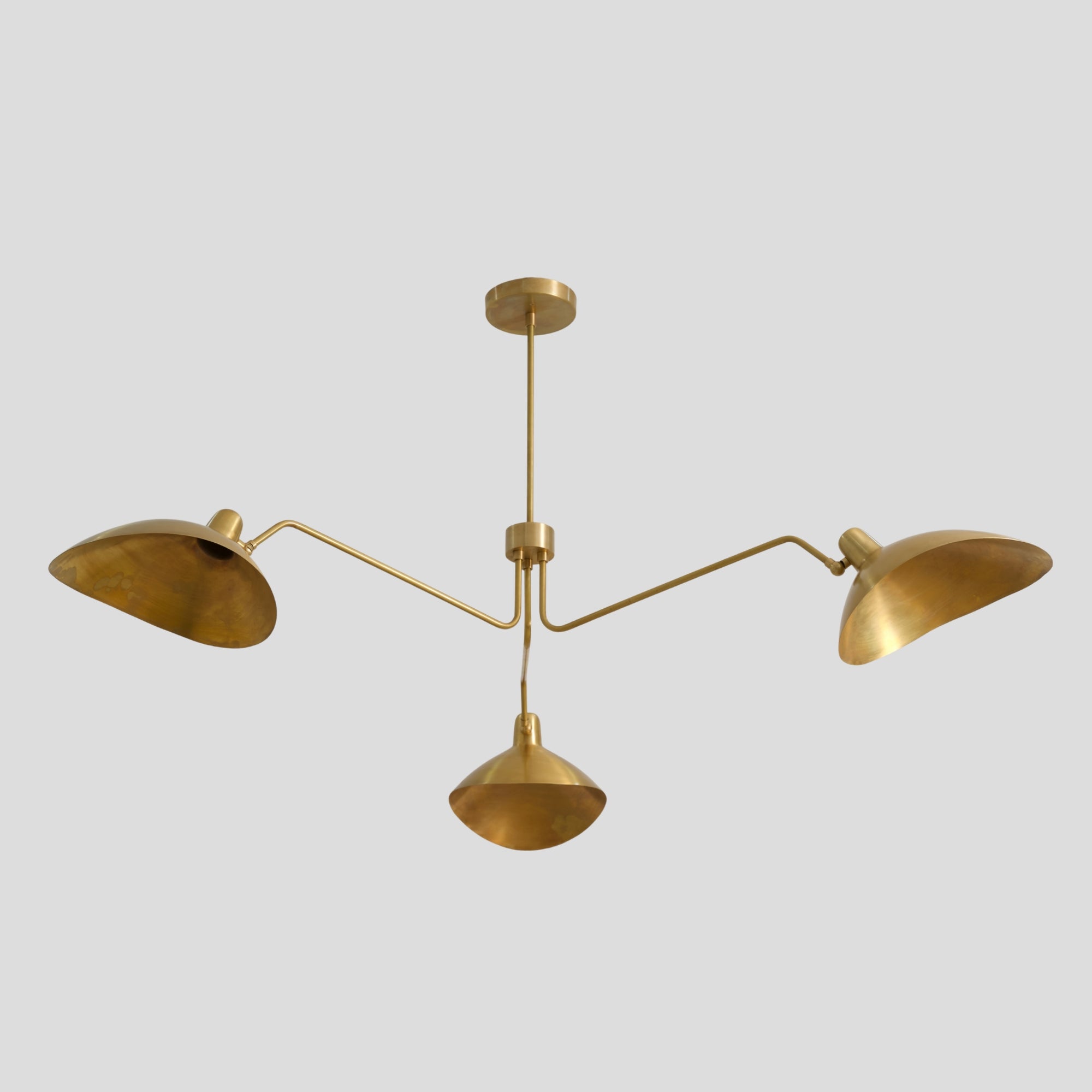 Ceiling Three Arm Light - 3 Light Curved