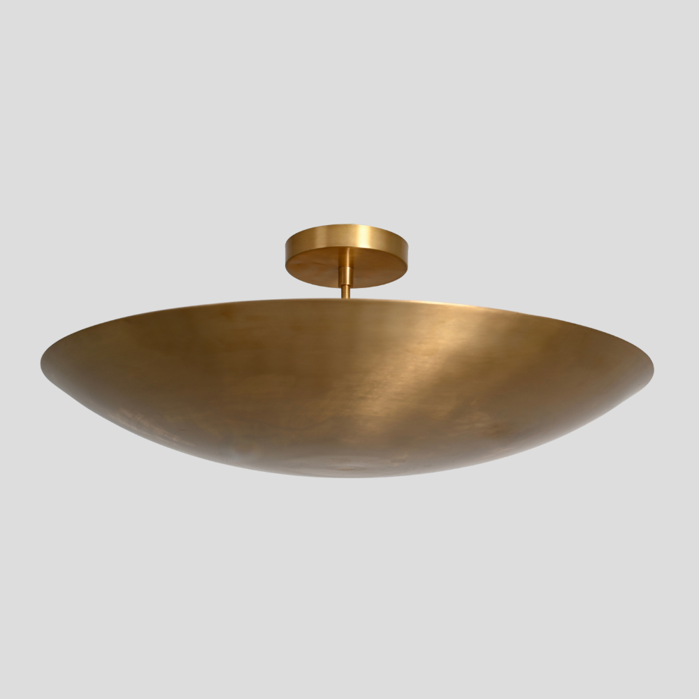 Modern Brass Dome - Semi Flush Mount Chandelier