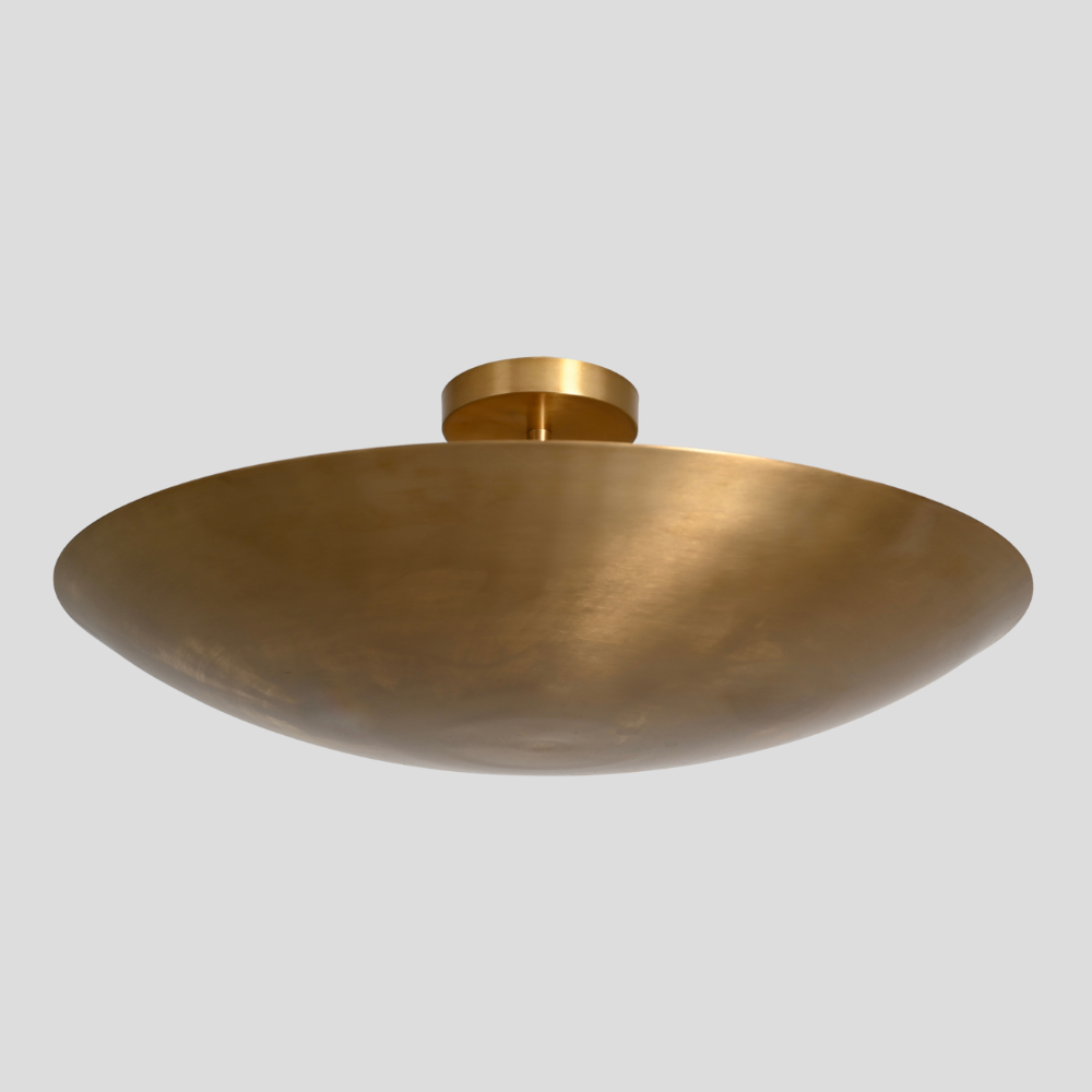 Modern Brass Dome - Semi Flush Mount Chandelier