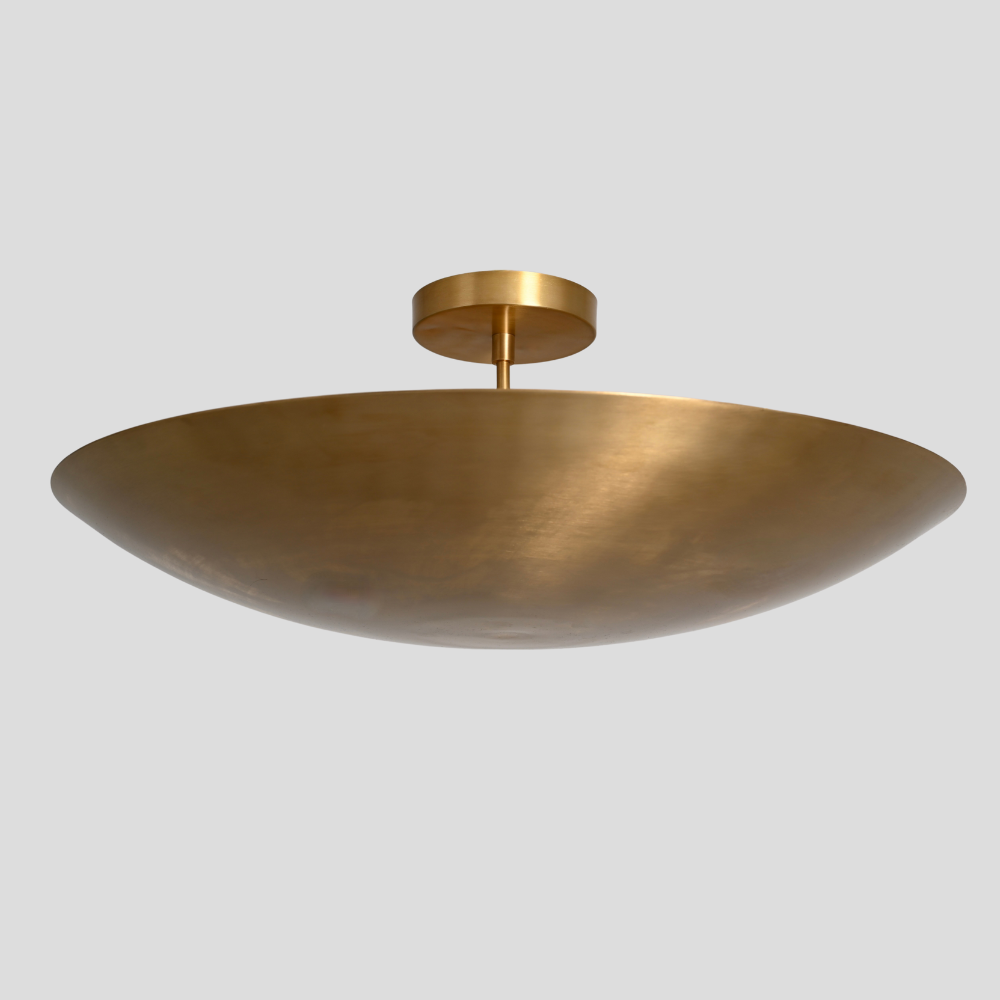 Modern Brass Dome - Semi Flush Mount Chandelier