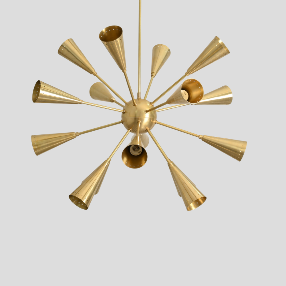 16 Light Brass Chandelier - Modern Ceiling Light