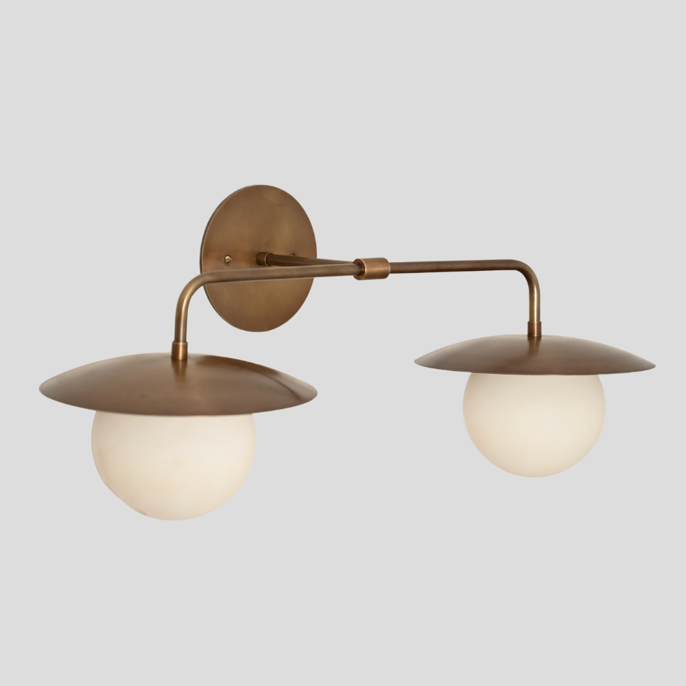 Modern Vanity Lighting - Double Globe Wall Sconce