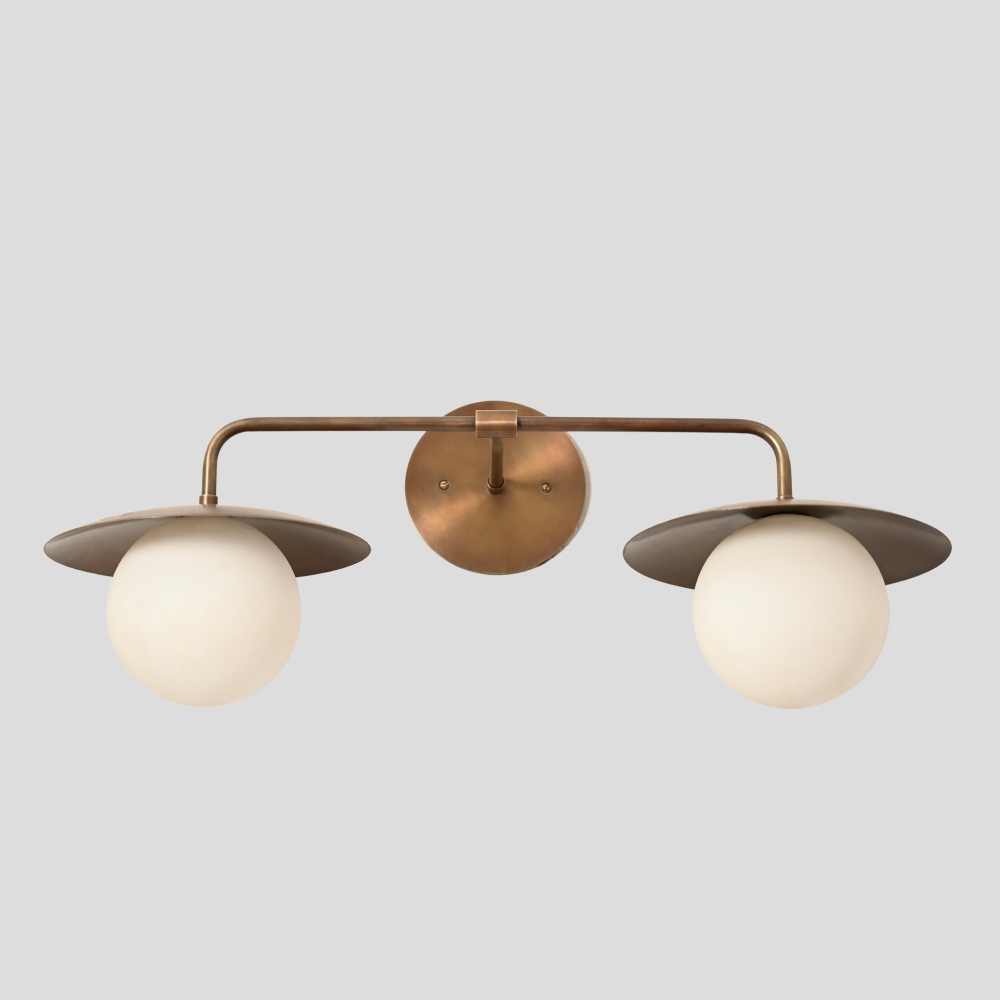 Modern Vanity Lighting - Double Globe Wall Sconce