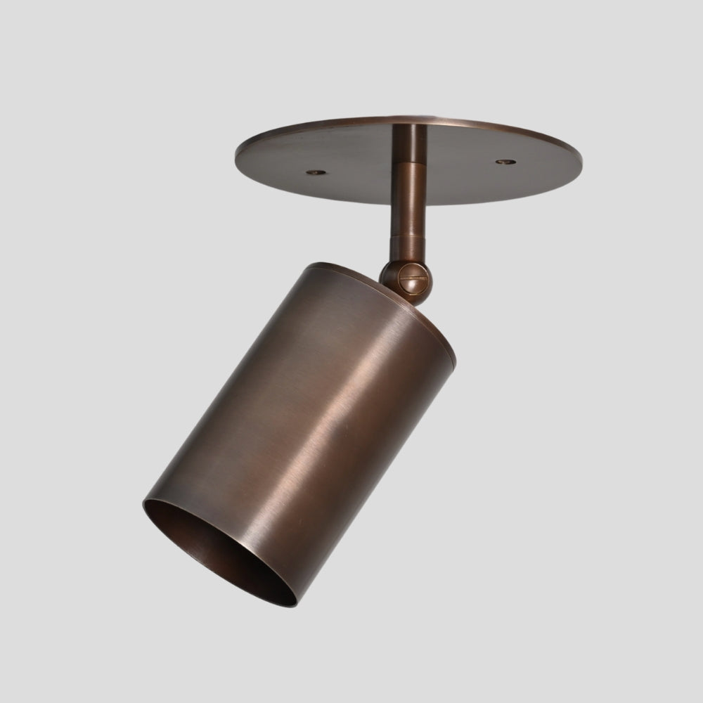 adjustable brass cylinder ceiling spotlight mid century modern design
