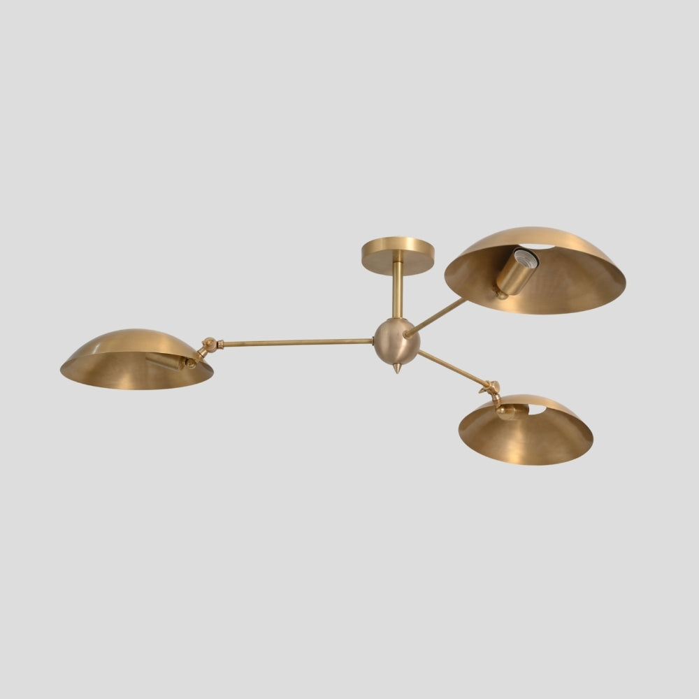 Three Arm Flush Mount Chandelier