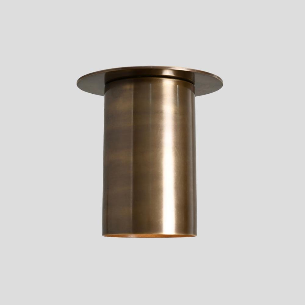 Brass semi flush mount cylindrical, a pure handcrafted piece designed by LightCove
