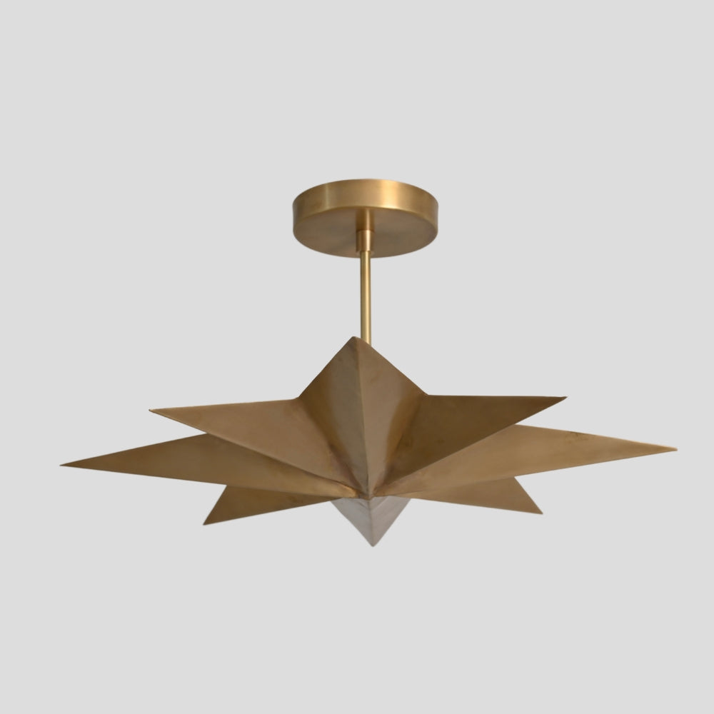 vintage inspired brass star chandelier ceiling mount