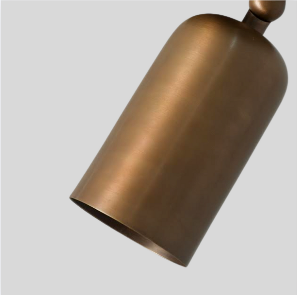 Brass Rounded Cylinder Spot Light - Minimalist Adjustable Flush Mount