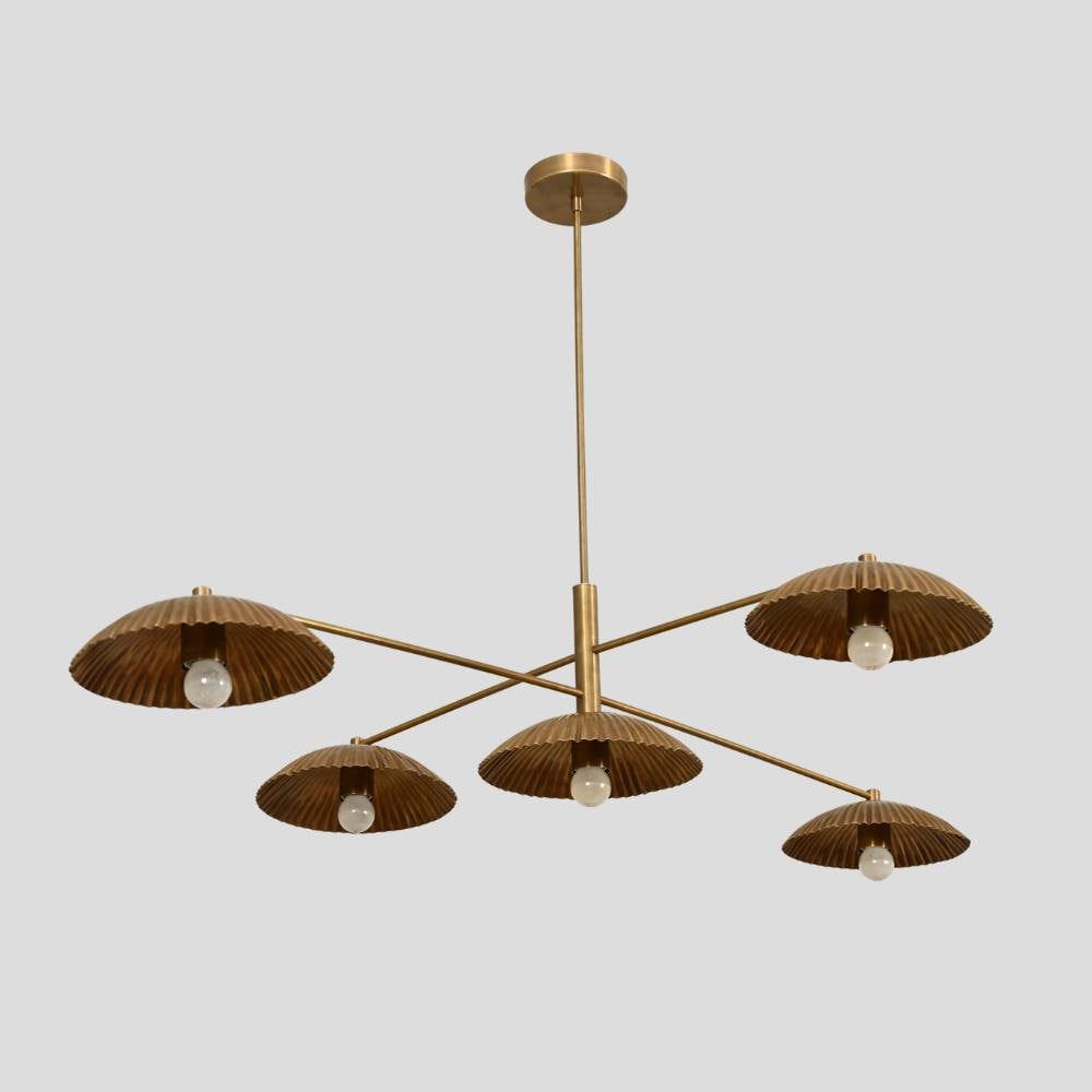 Mid-Century Modern Brass Sputnik Chandelier