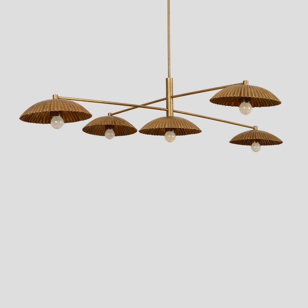 Mid-Century Modern Brass Sputnik Chandelier