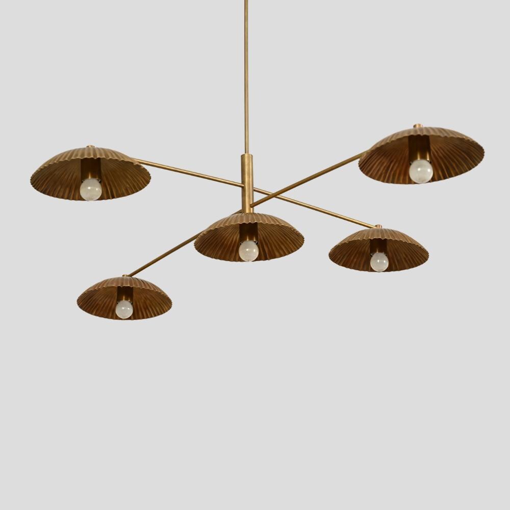 Mid-Century Modern Brass Sputnik Chandelier