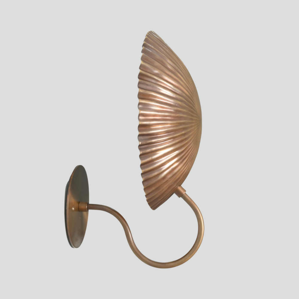 Dome Brass Wall Sconce - Handmade Light Fixture