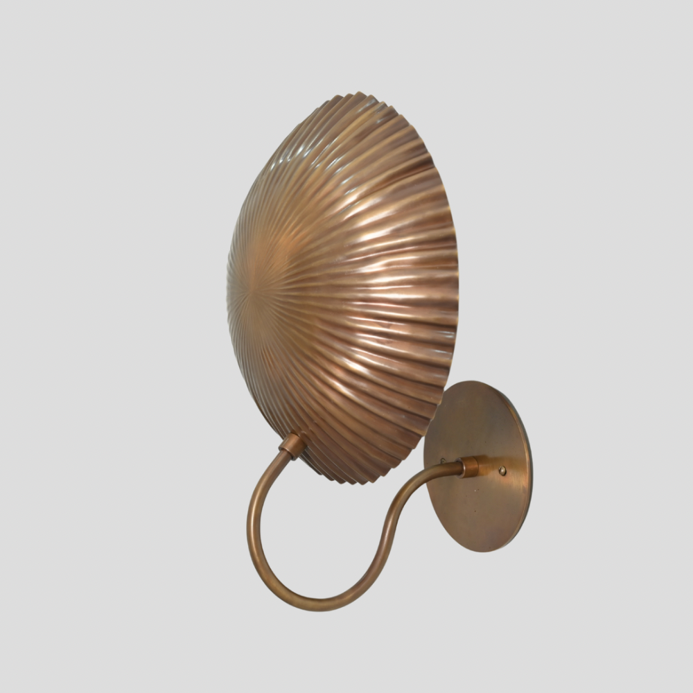 Dome Brass Wall Sconce - Handmade Light Fixture
