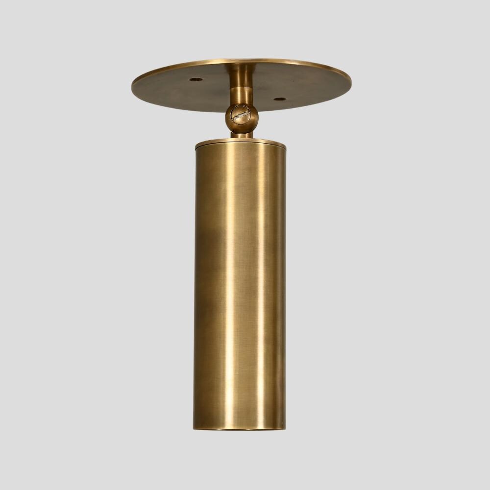 Pure Brass Cylinder Mid-Century Wall Sconce