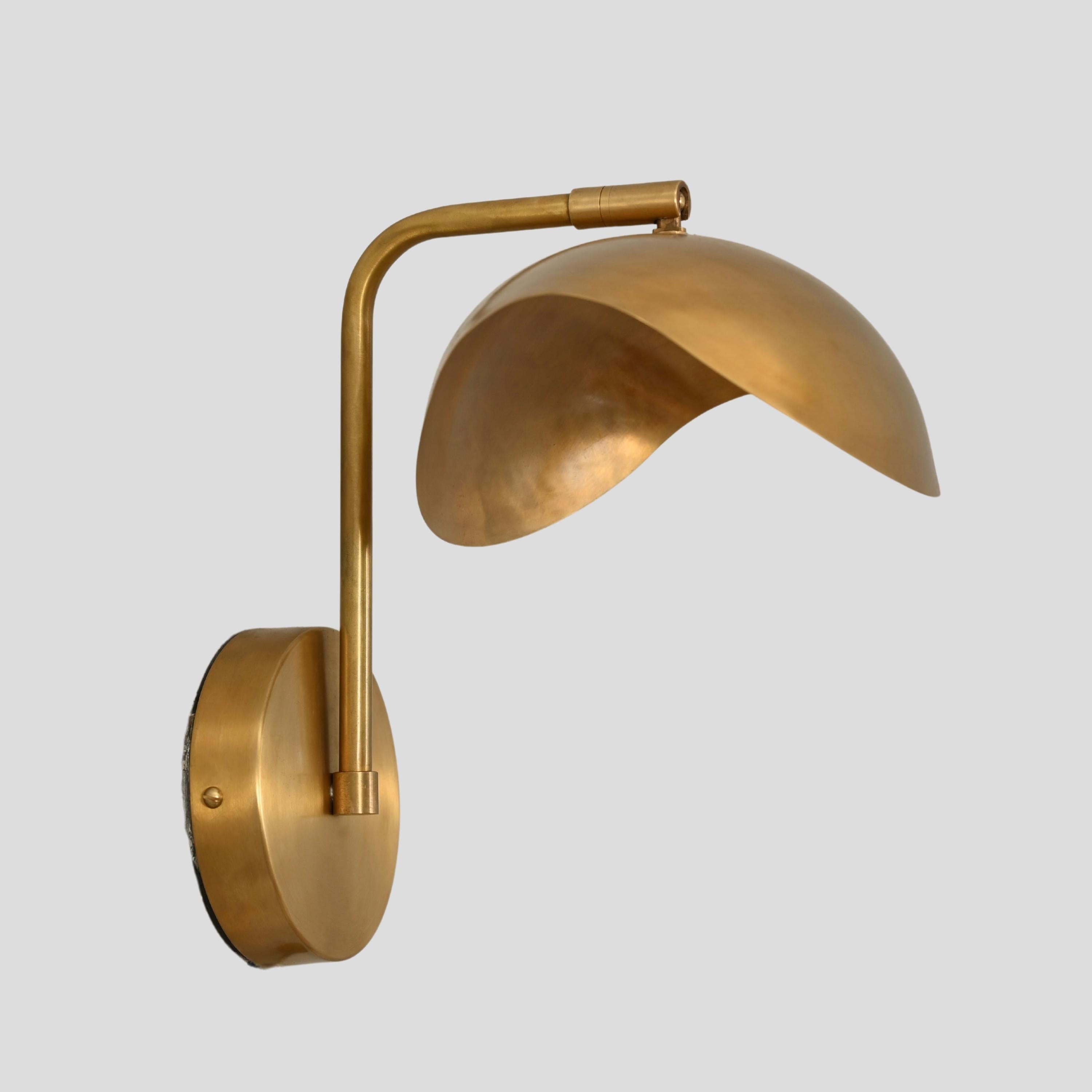 Curved Brass Wall Sconce