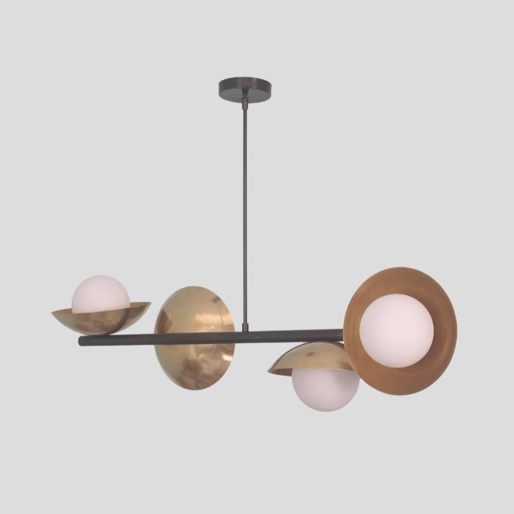 Mid Century Modern Brass Sputnik Chandelier