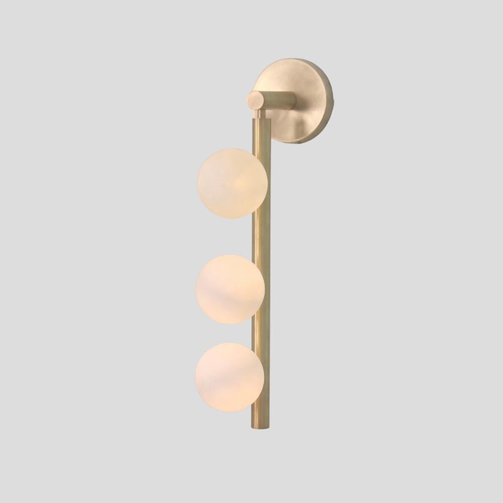 Italian brass vanity light Sputnik design mid century wall lamp.