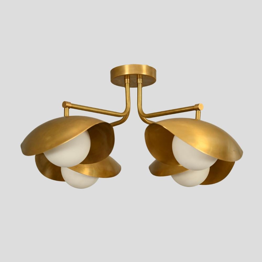 Handmade Mid-Century Modern Brass Sputnik Chandelier