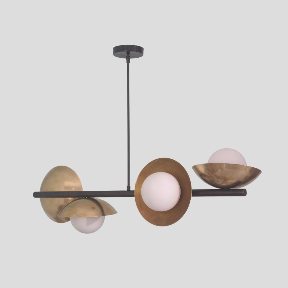Mid Century Modern Brass Sputnik Chandelier