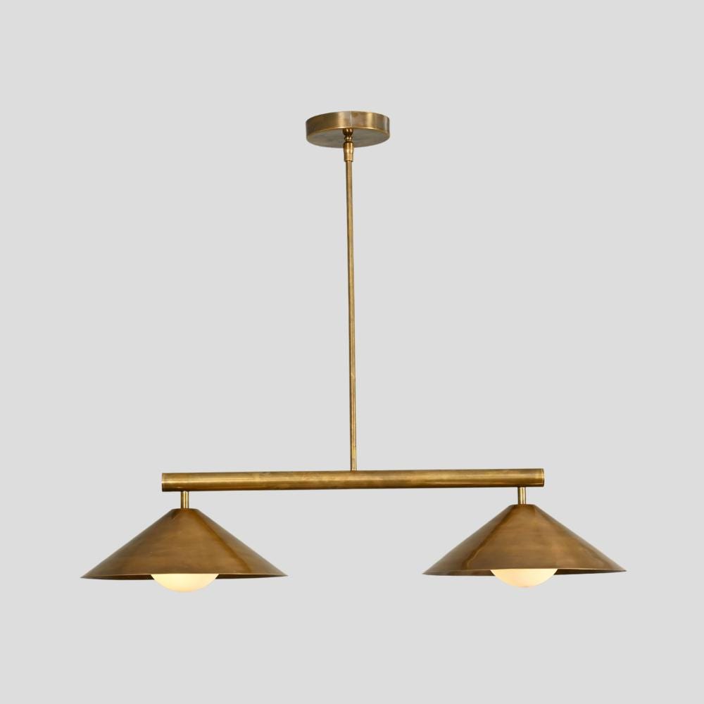 Pendant Light Mid century modern Antique Brass Black Orb Sputnik Italian linear Handmade Vintage