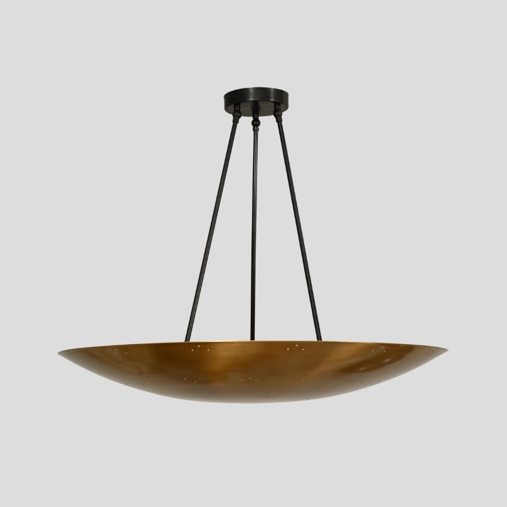Modern Brass Dome Pendant Chandelier