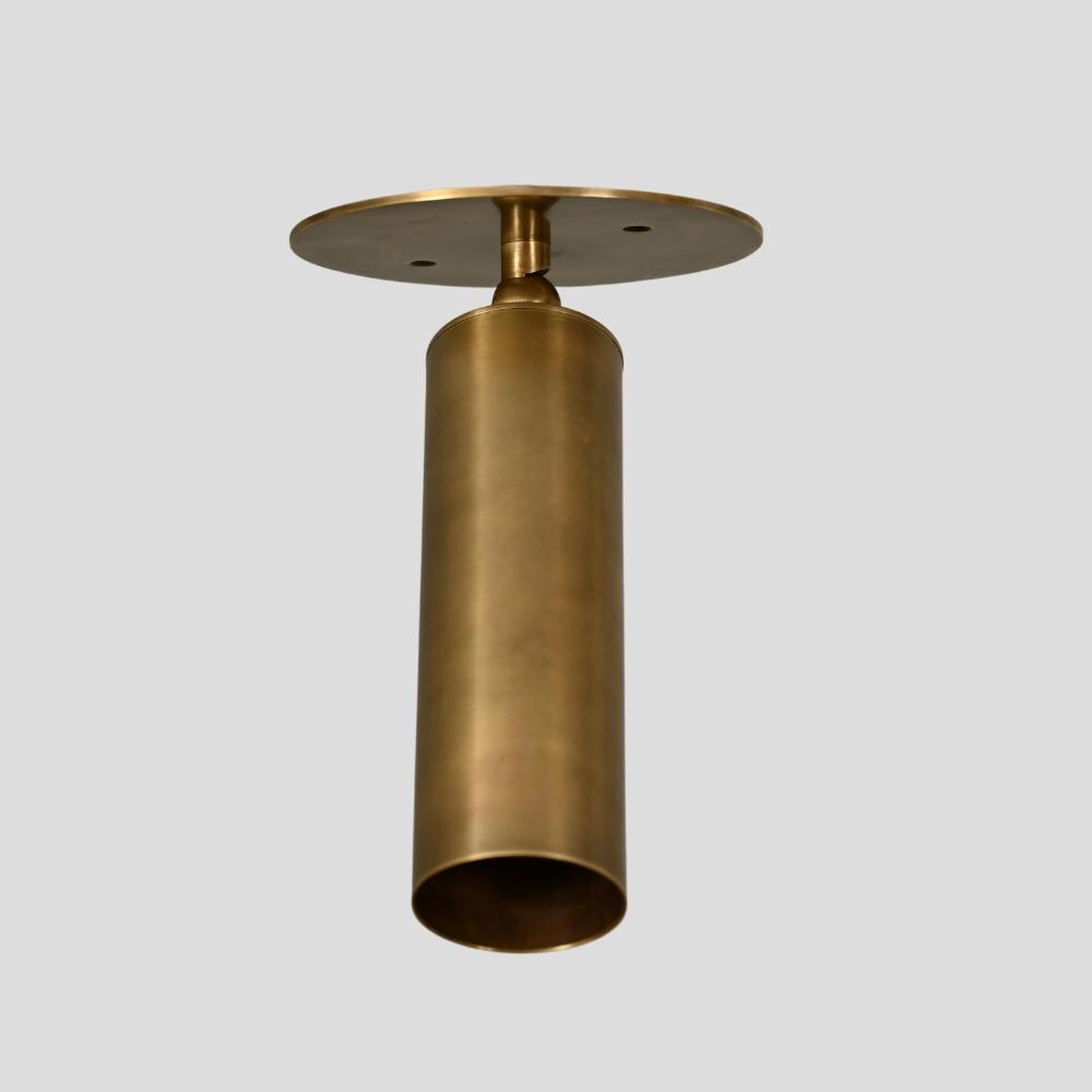 Pure Brass Cylinder Mid-Century Wall Sconce