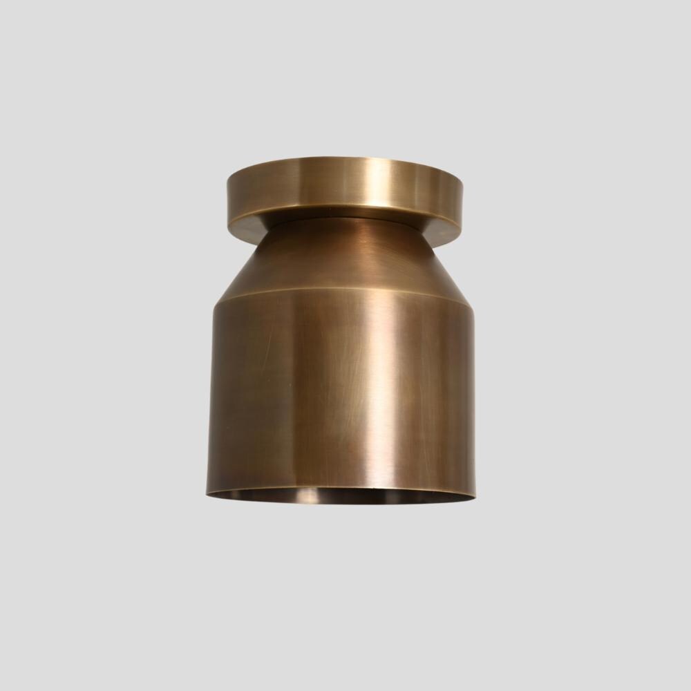 Minimalistic Brass Flush Mount - Globe Orb Pendant
