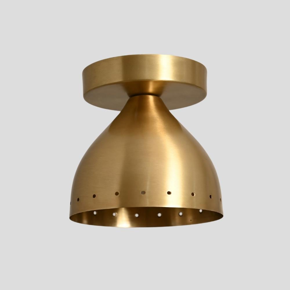 Brass Perforated Flush Mount - Minimalistic Modern Light