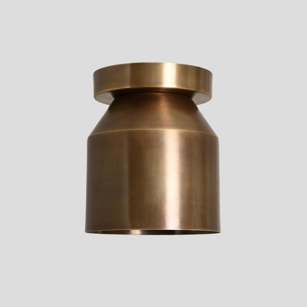 Minimalistic Brass Flush Mount - Globe Orb Pendant