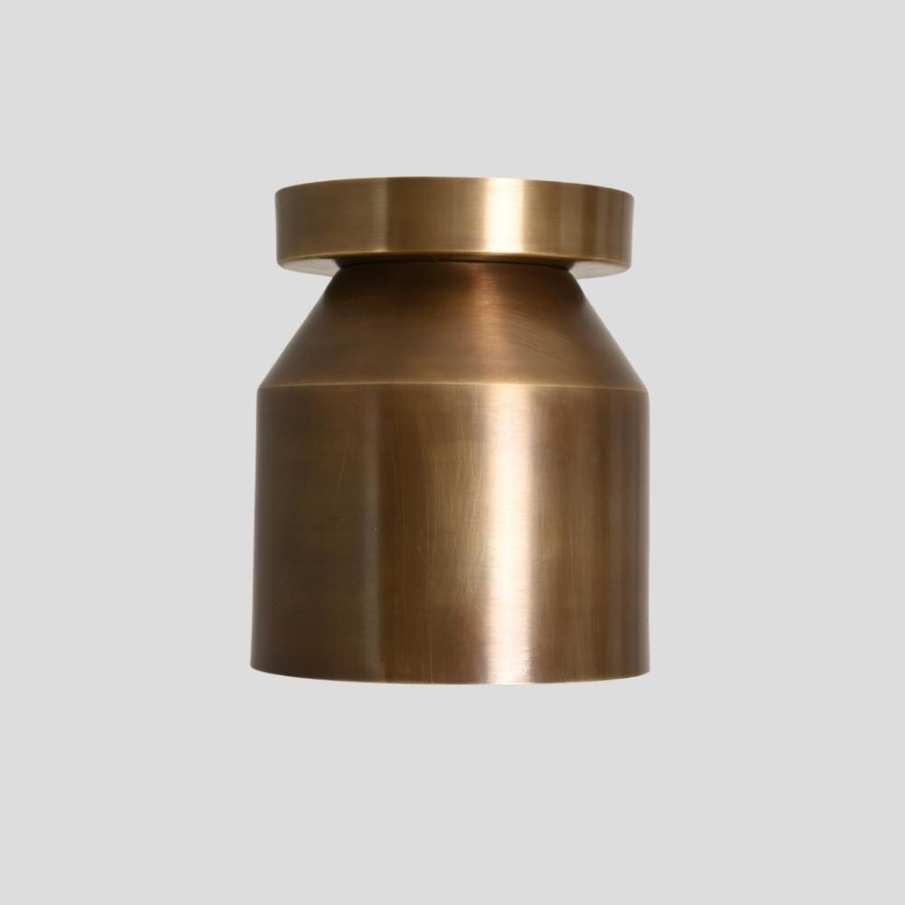 Minimalistic Brass Flush Mount - Globe Orb Pendant