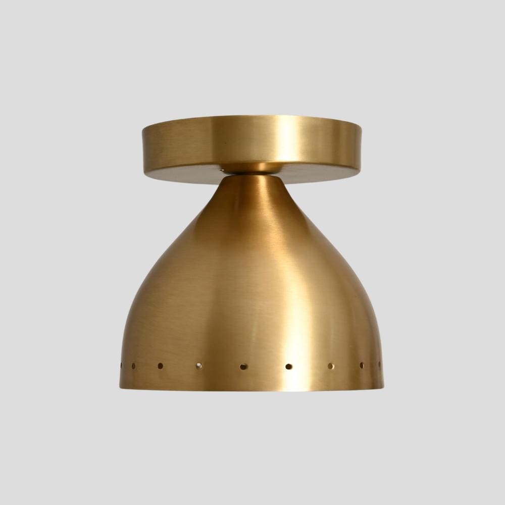 Brass Perforated Flush Mount - Minimalistic Modern Light