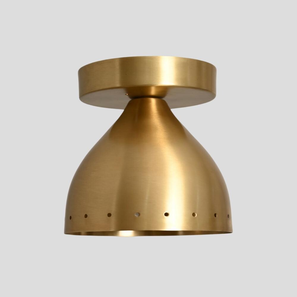 Brass Perforated Flush Mount - Minimalistic Modern Light