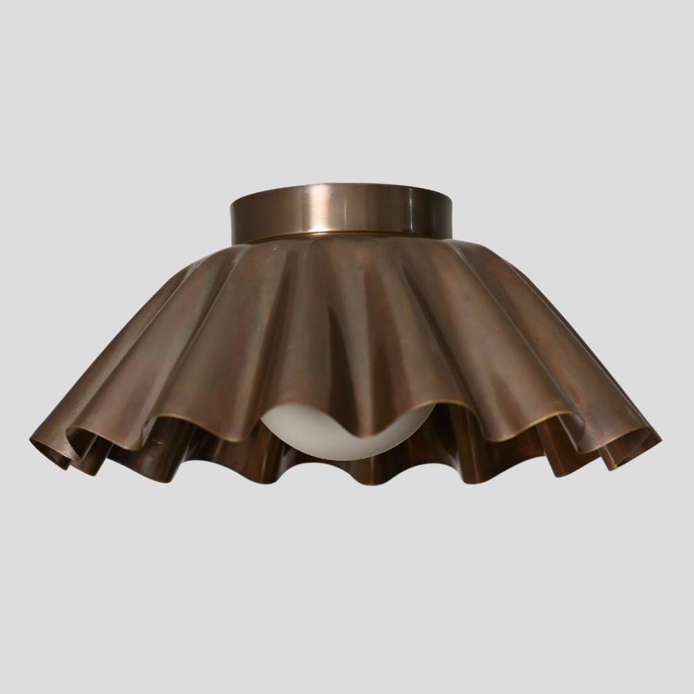 Brass Pendant Globe Flush Mount - Modern Sconce