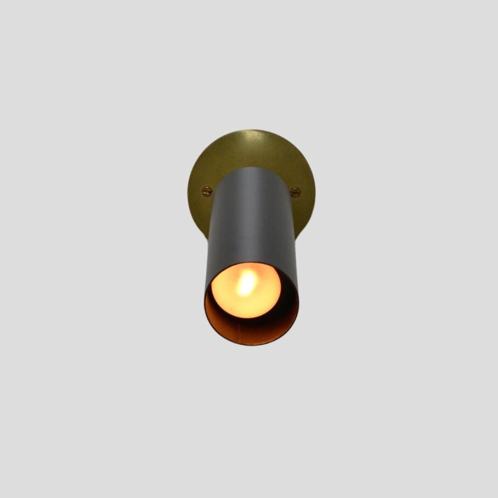 Cylinder Brass Wall Sconce - Minimalist Vanity Light