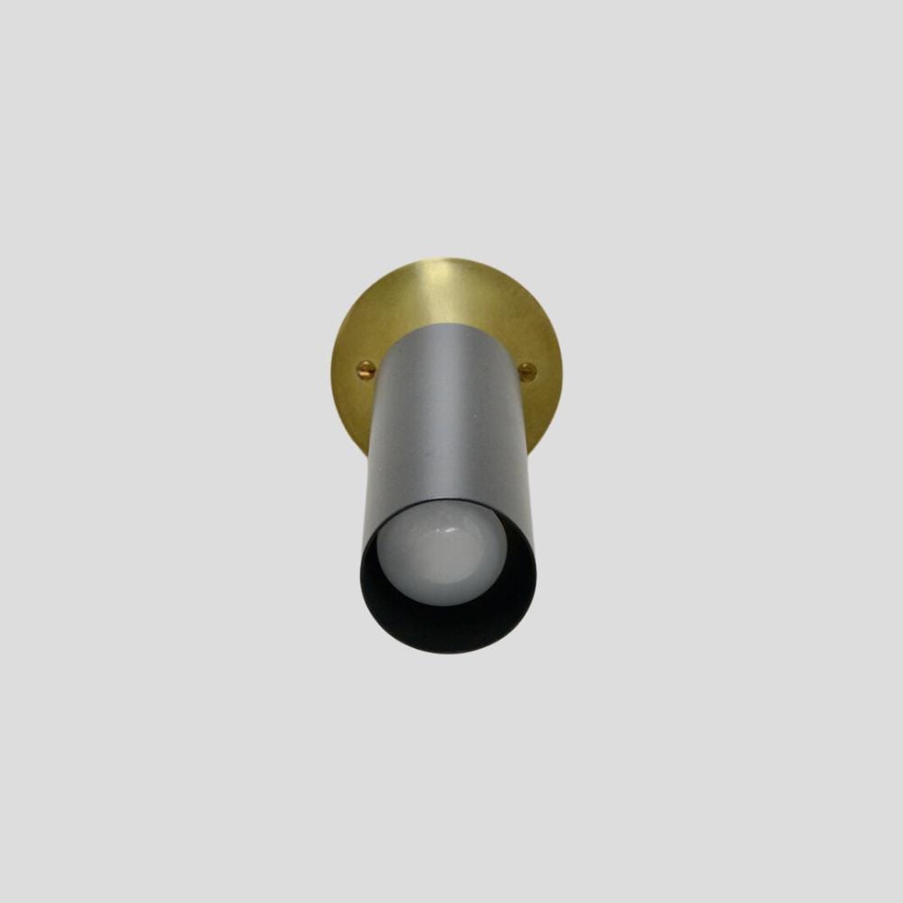 Cylinder Brass Wall Sconce - Minimalist Vanity Light