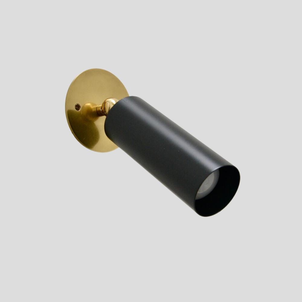 Cylinder Brass Wall Sconce - Minimalist Vanity Light