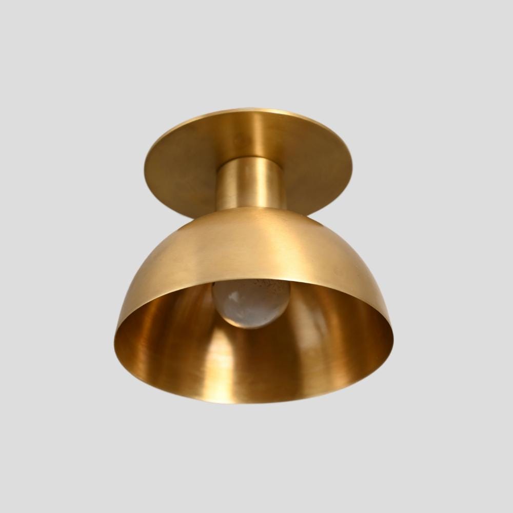 Brass Semi Flush Mount - Modern Ceiling Light