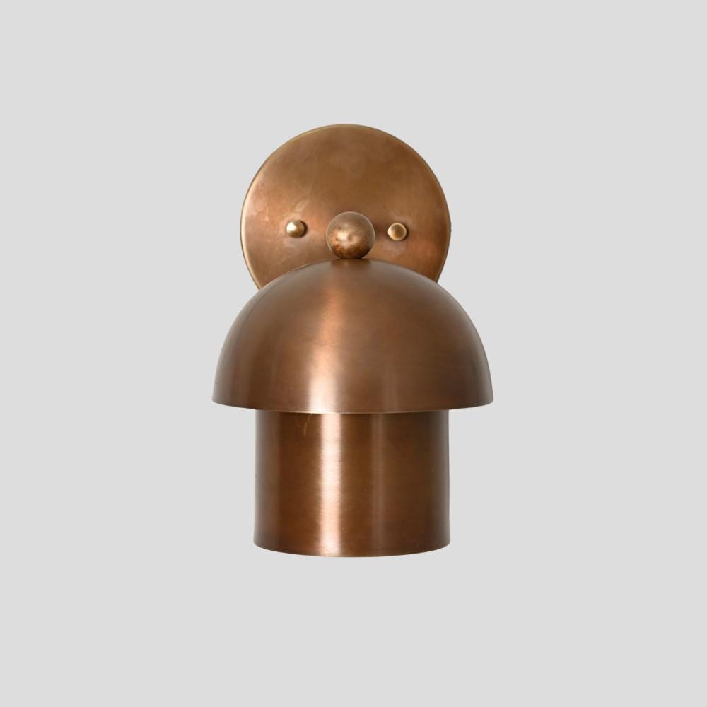 Mushroom Wall Light Minimalistic Sconce Wall Light Fixture Italian Brass Mid Century Modern Wall Lamp