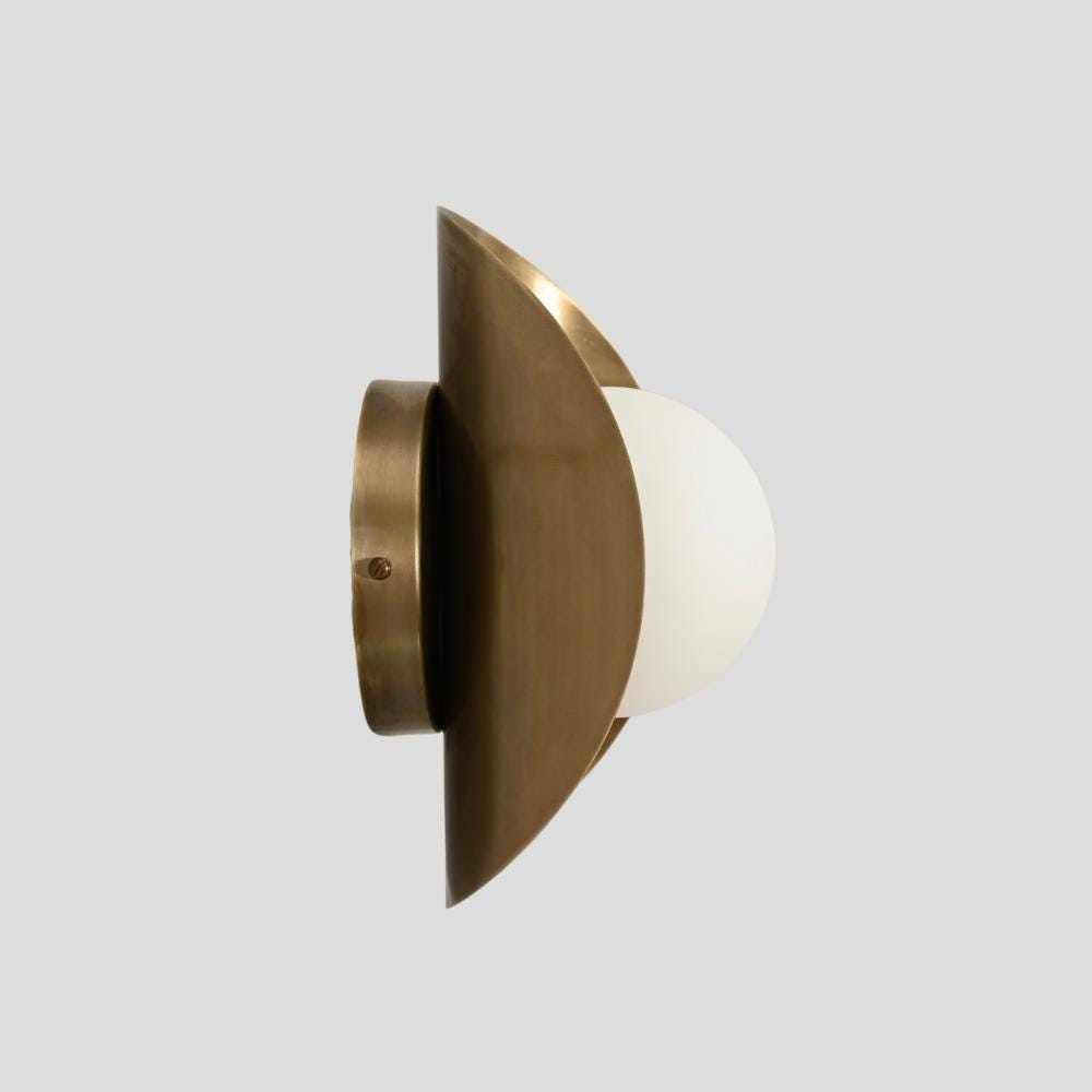 Brass Wall Light - Wall Sconce Minimalistic Glass Globe