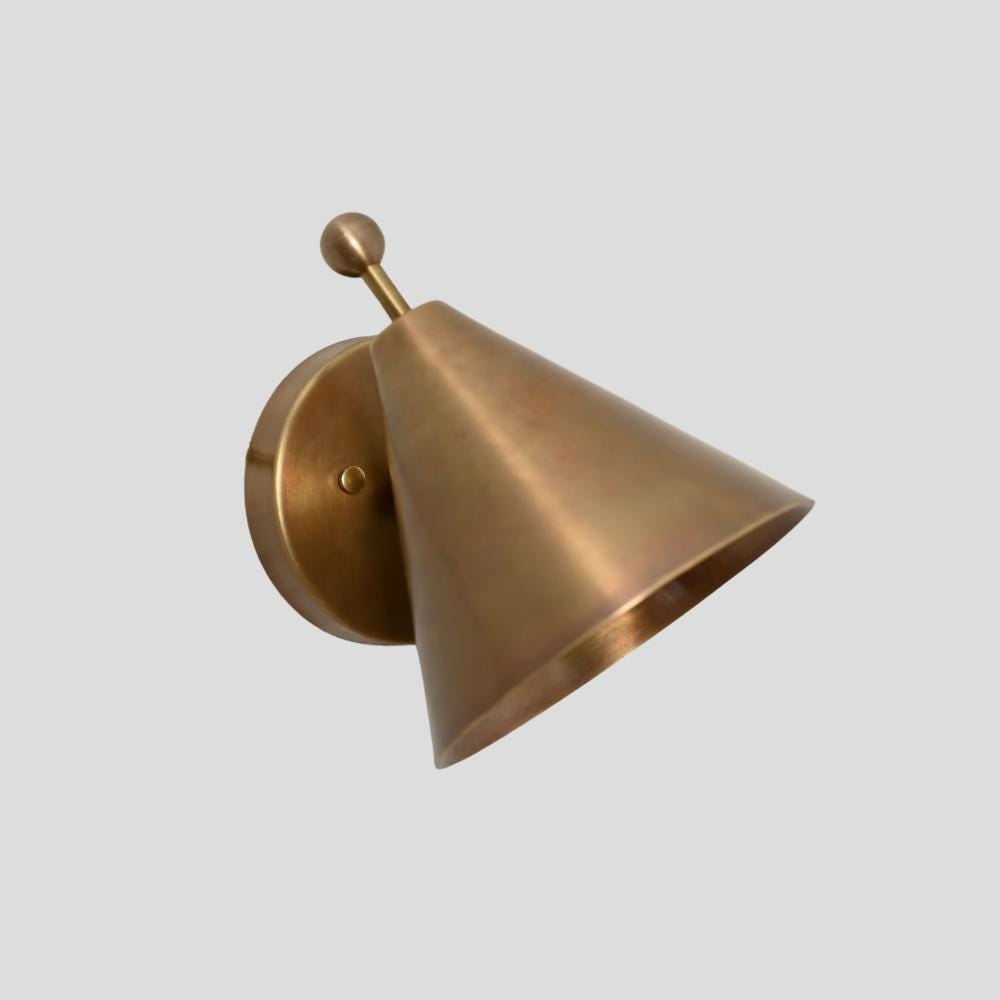 Minimalistic Sconce Wall Light Fixture Italian Brass Pivot Mid Century Modern Wall Lamp